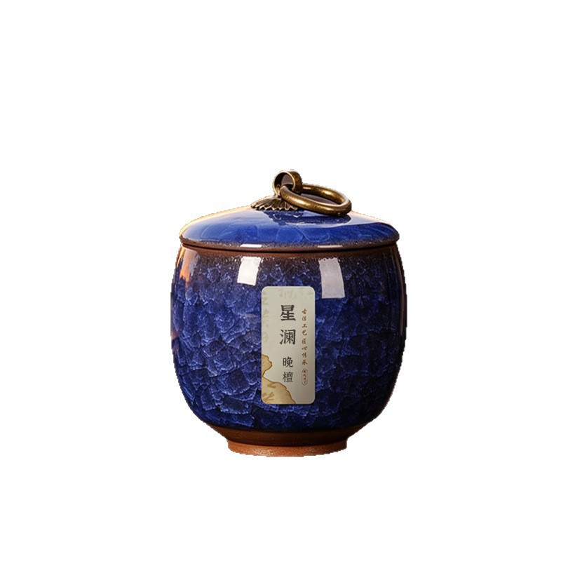 Crackle Glaze Ceramic Jar Scented Candle - Modern Chinese Style Soy Wax Aroma Gift (Ready Stock Wholesale)