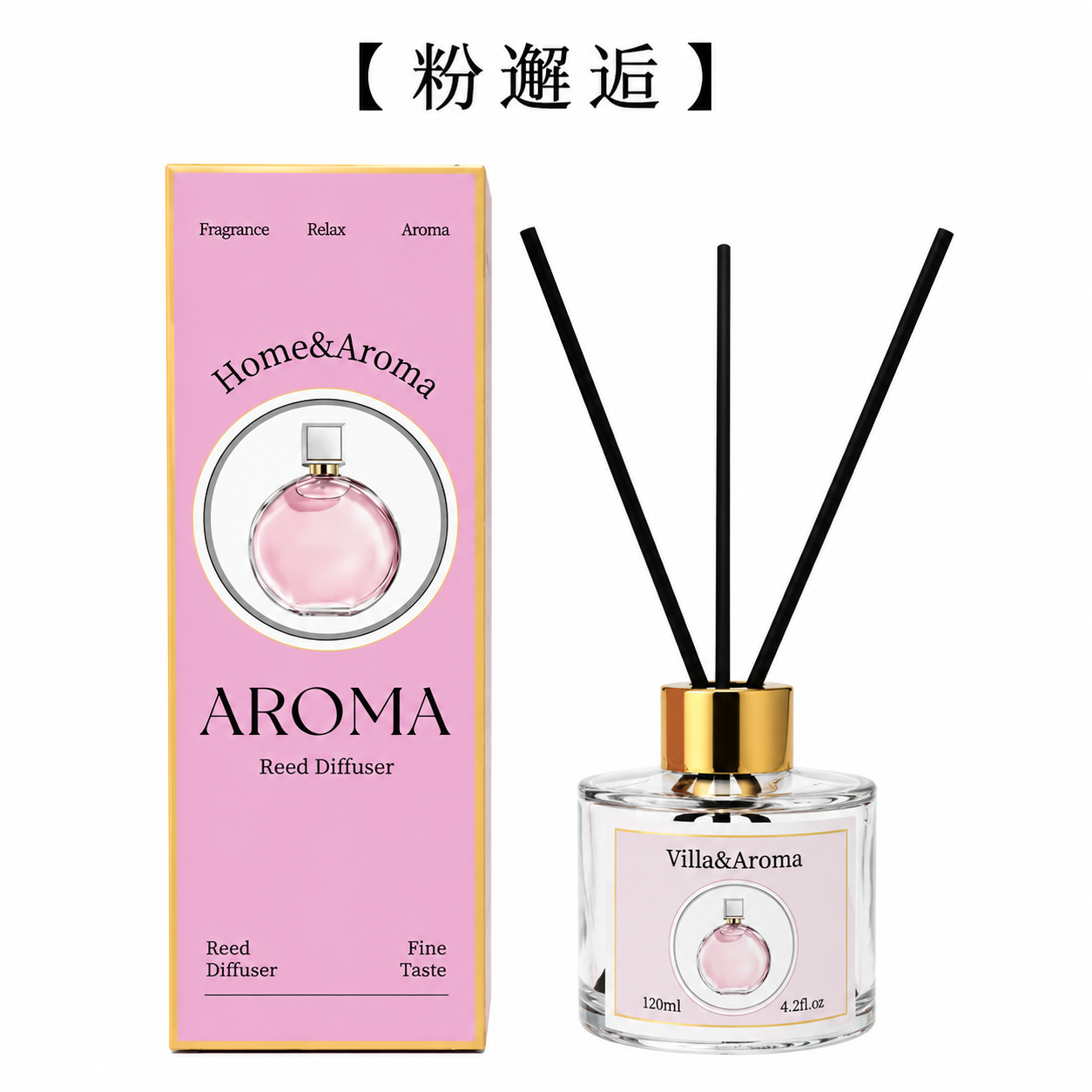 Rose Round Box Reed Diffuser 120ml
