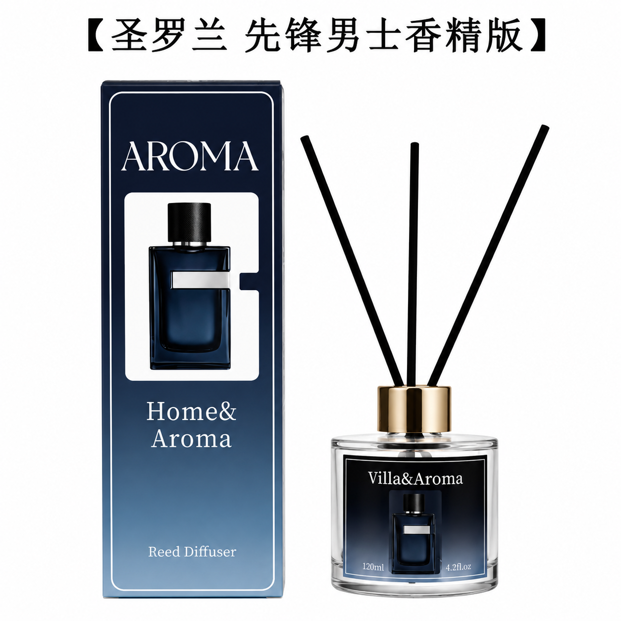 Navy Gradient Box Reed Diffuser 120ml