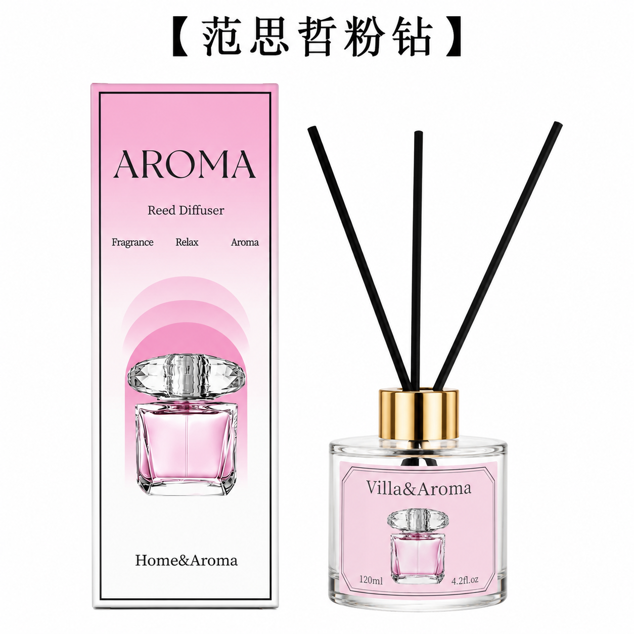Pink Crystal Box Reed Diffuser 120ml